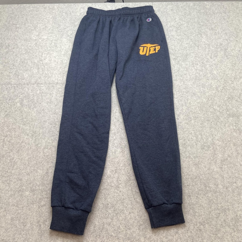 UTEP Miners Sweatpants Mens Medium (27x30) Gray NCAA Champion Fleece Joggers